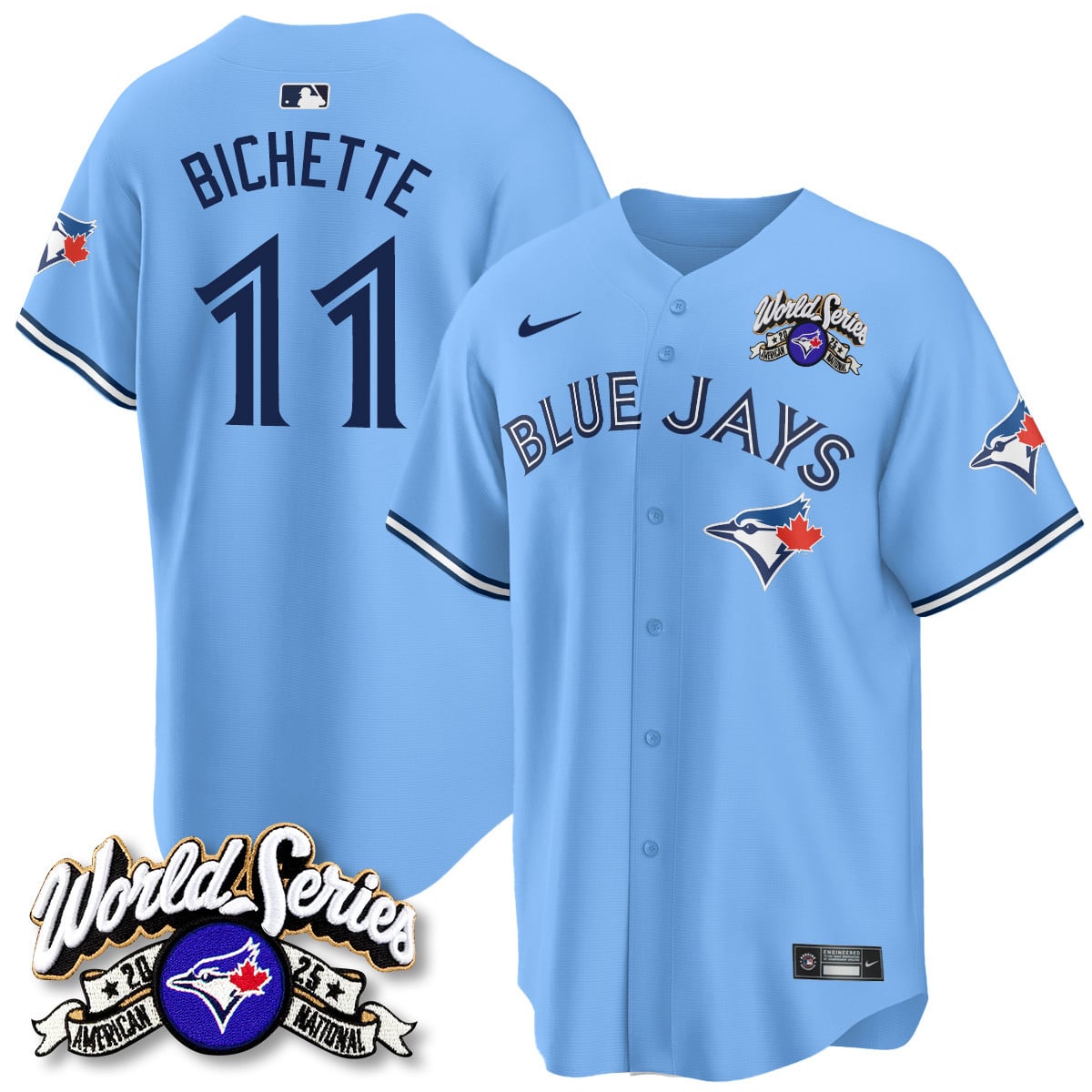 Toronto Blue Jays 2025 American League Champions Jersey - All Stitched