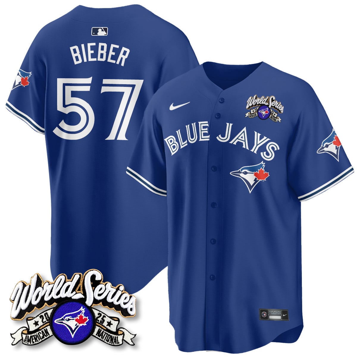 Toronto Blue Jays 2025 American League Champions Jersey - All Stitched