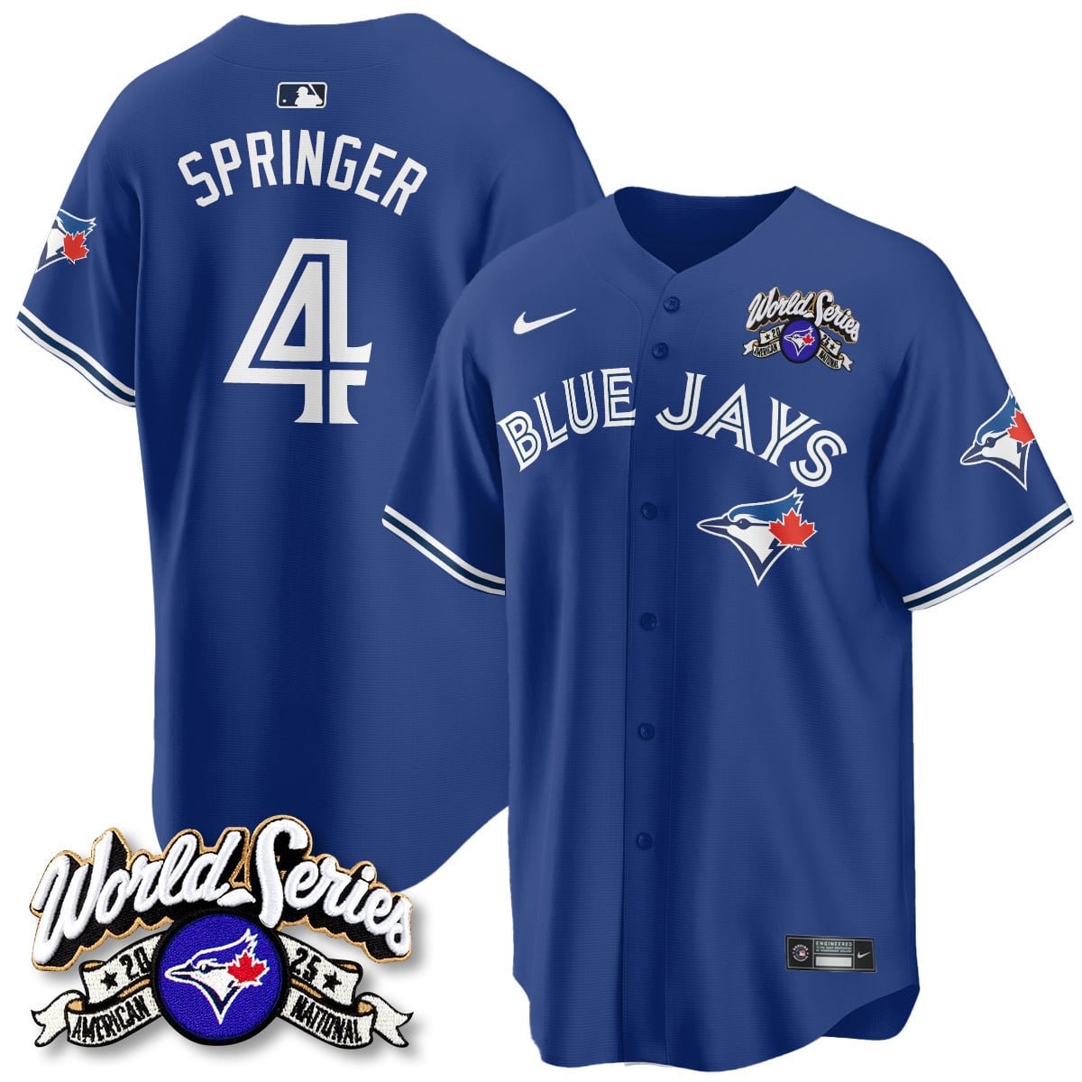 Toronto Blue Jays 2025 American League Champions Jersey - All Stitched