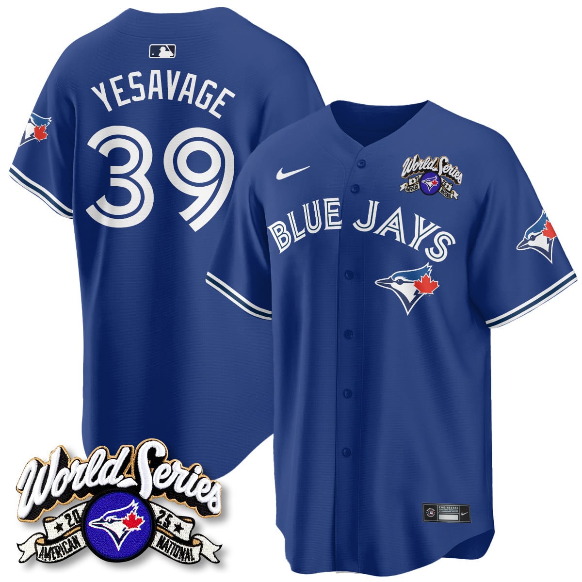 Toronto Blue Jays 2025 American League Champions Jersey - All Stitched