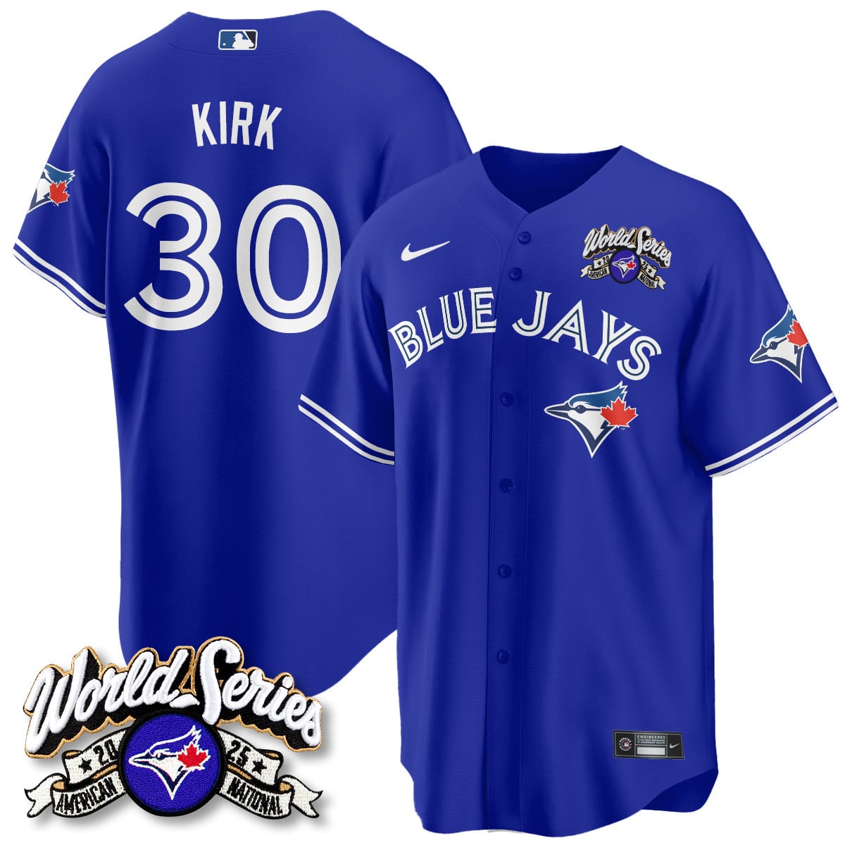 Toronto Blue Jays 2025 American League Champions Jersey - All Stitched