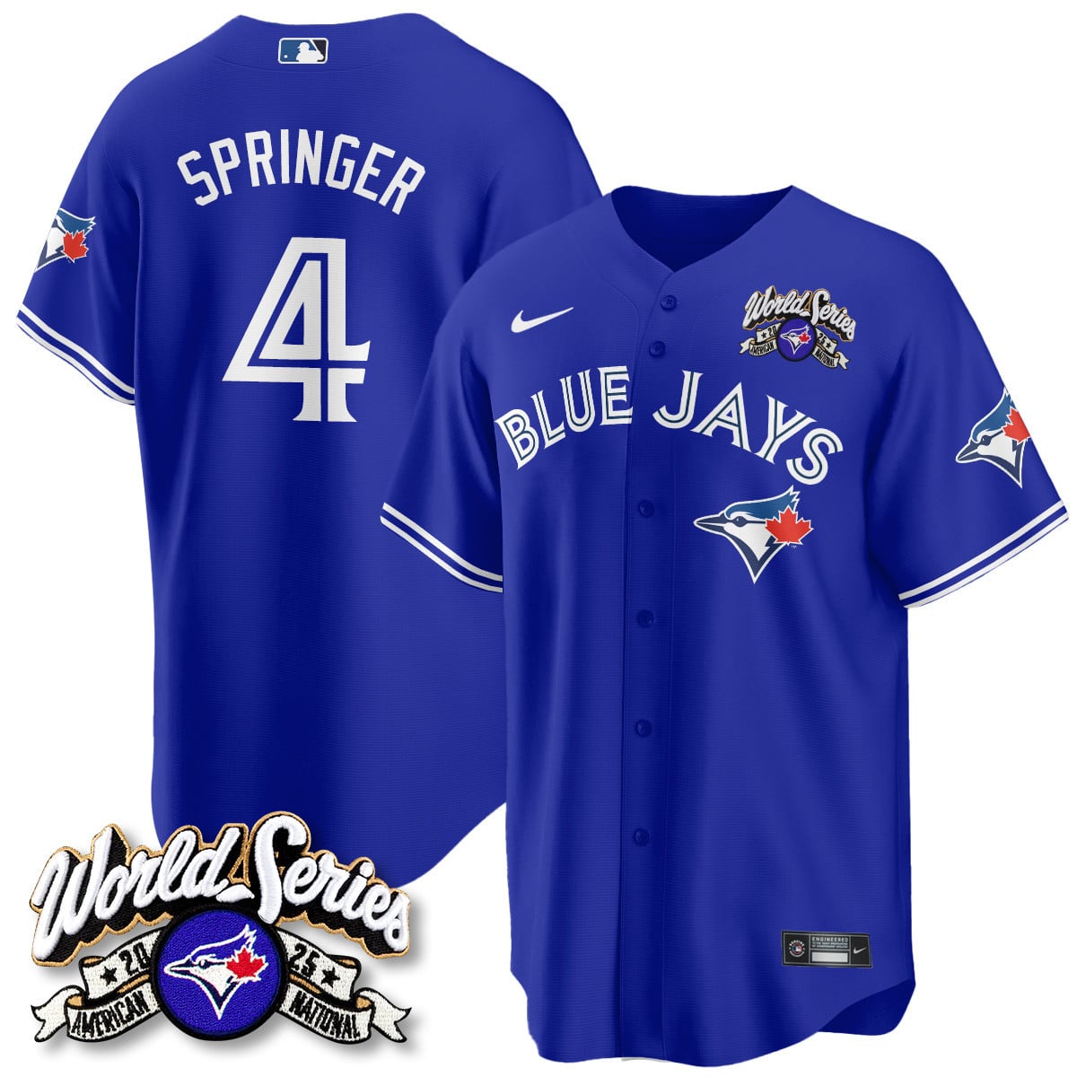 Toronto Blue Jays 2025 American League Champions Jersey - All Stitched