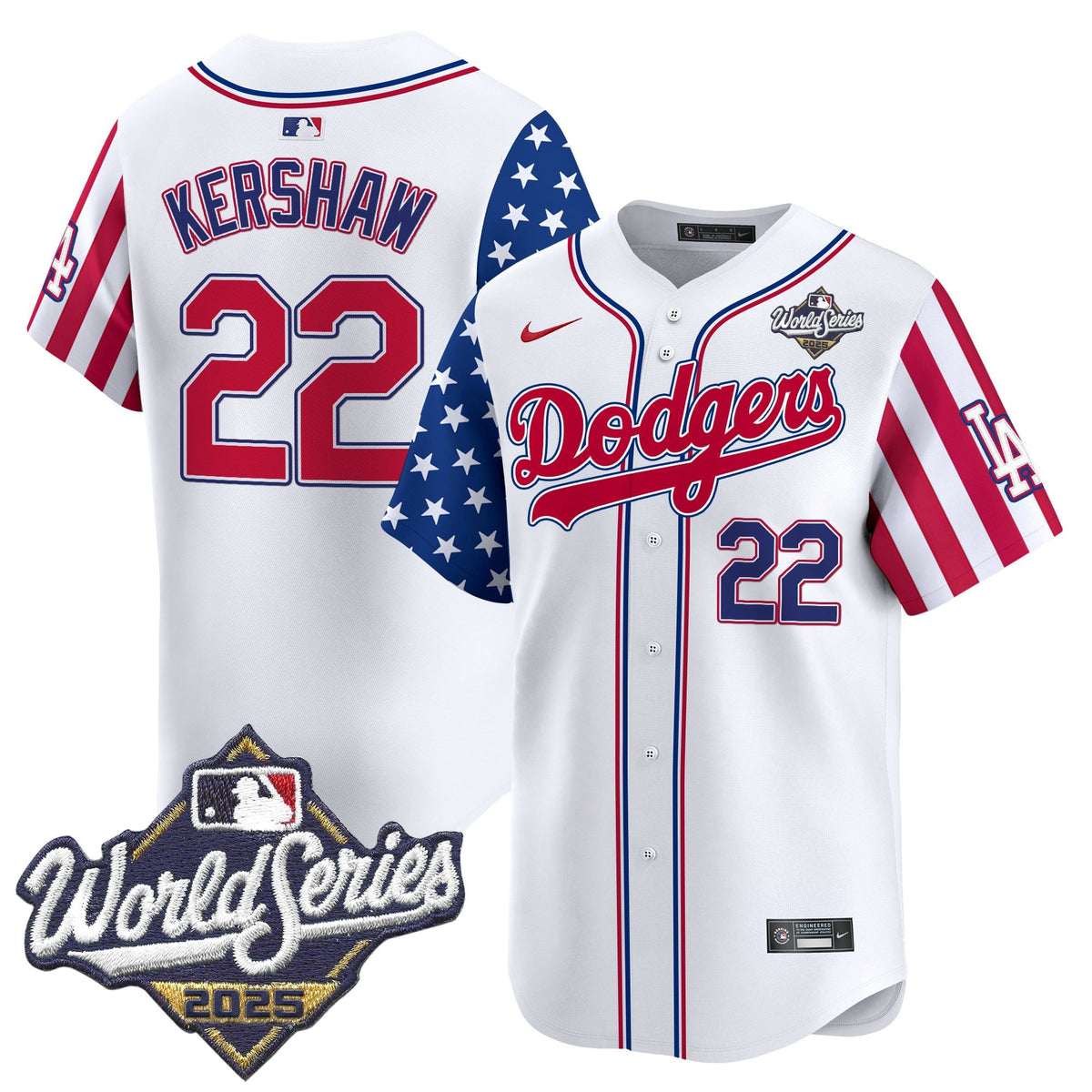 Men's Dodgers 2025 World Series Vapor Premier Limited Jersey - American Style - All Stitched