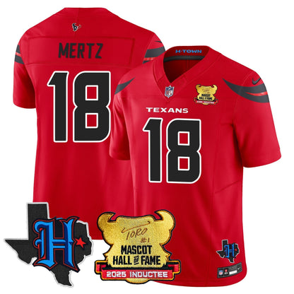 Houston Texans 2025 Mascot Hall Of Fame Jersey - All Stitched