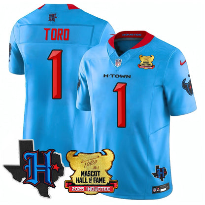 Houston Texans 2025 Mascot Hall Of Fame Jersey - All Stitched