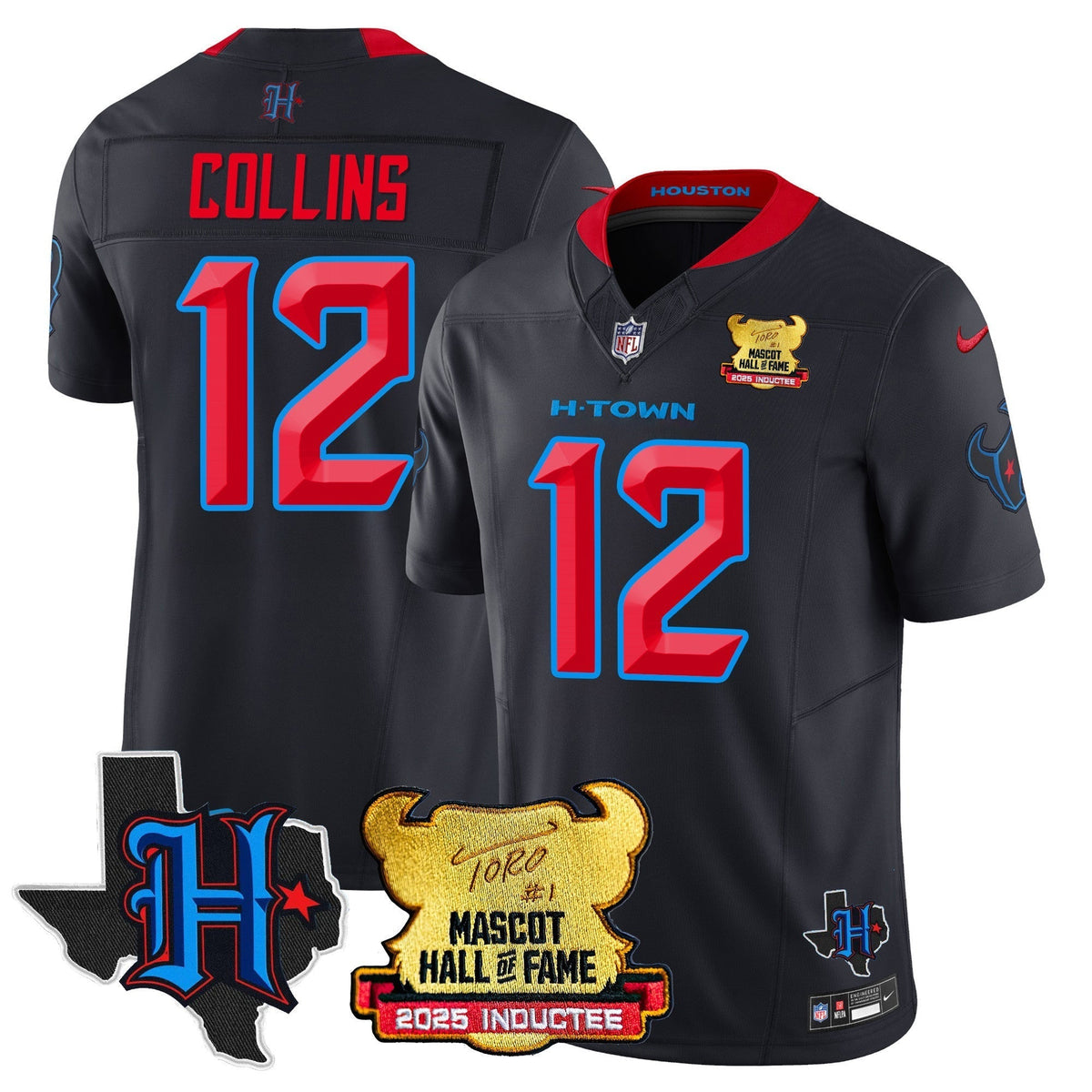 Houston Texans 2025 Mascot Hall Of Fame Jersey - All Stitched