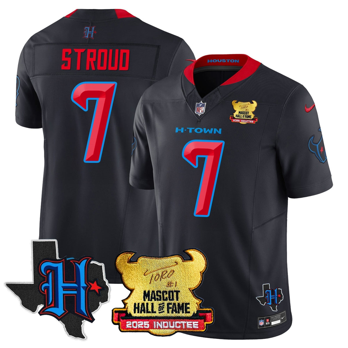 Houston Texans 2025 Mascot Hall Of Fame Jersey - All Stitched
