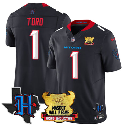 Houston Texans 2025 Mascot Hall Of Fame Jersey - All Stitched