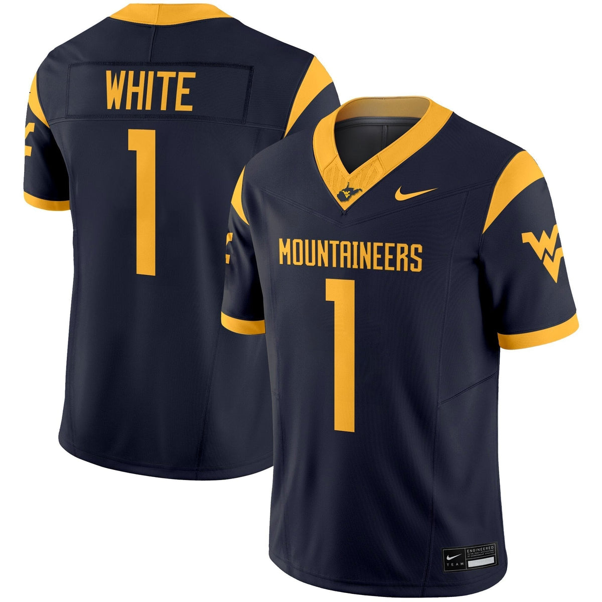 West Virginia Mountaineers 2025 Vapor Limited Jersey - All Stitched