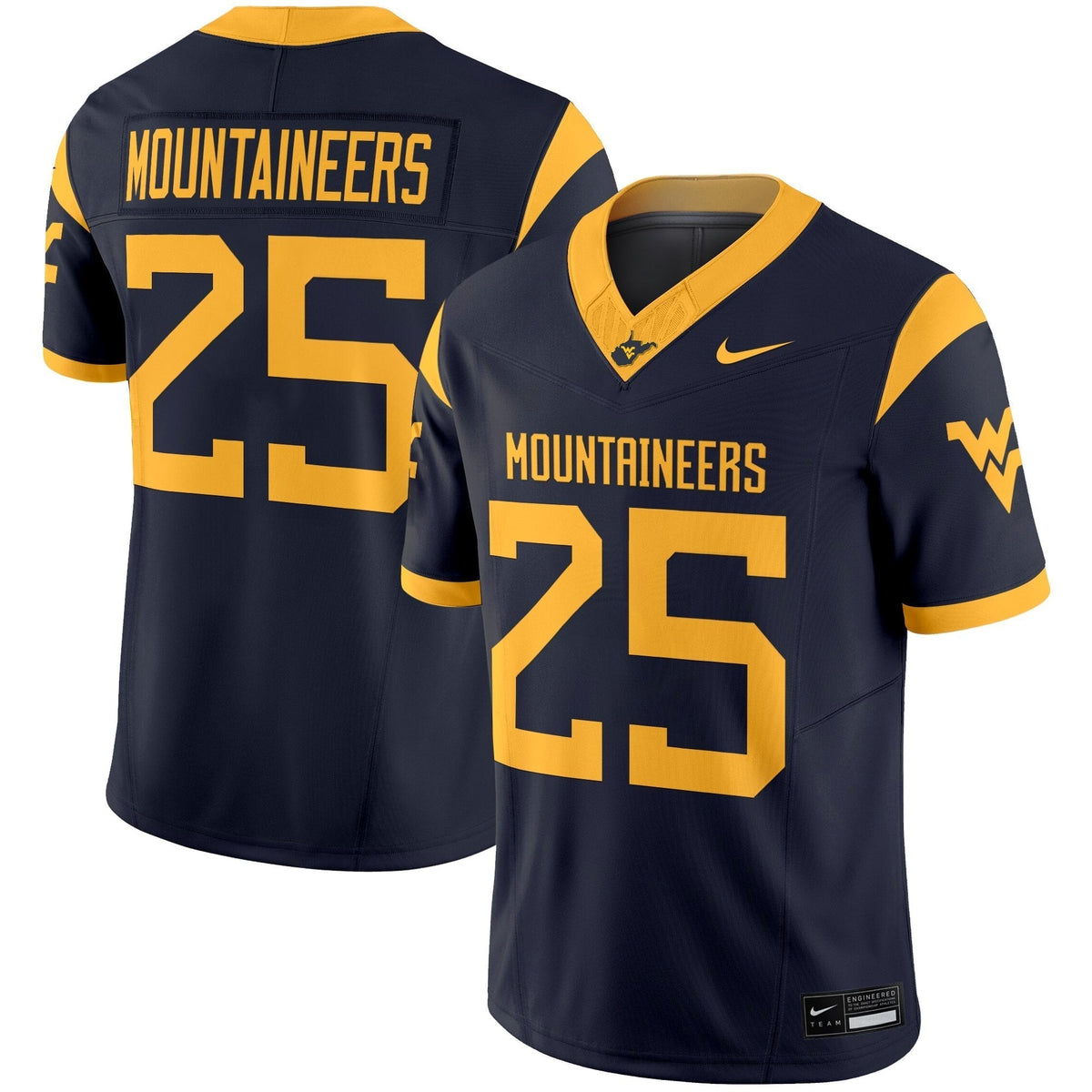 West Virginia Mountaineers 2025 Vapor Limited Jersey - All Stitched