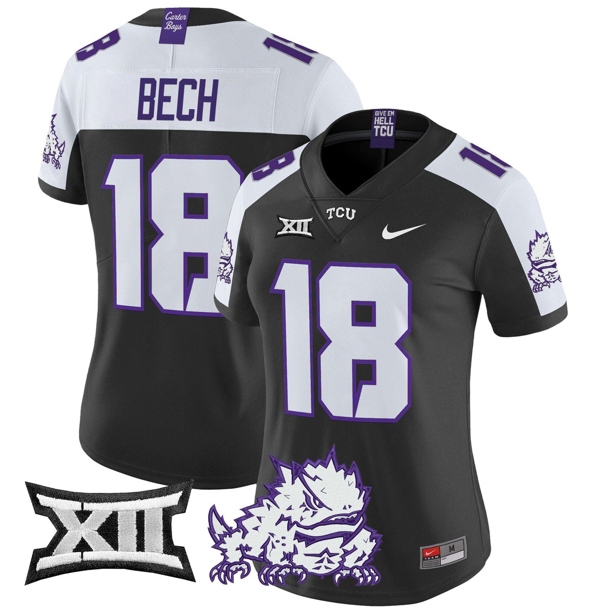 Women's TCU Horned Frogs 2024 Vapor Limited Jersey - All stitched