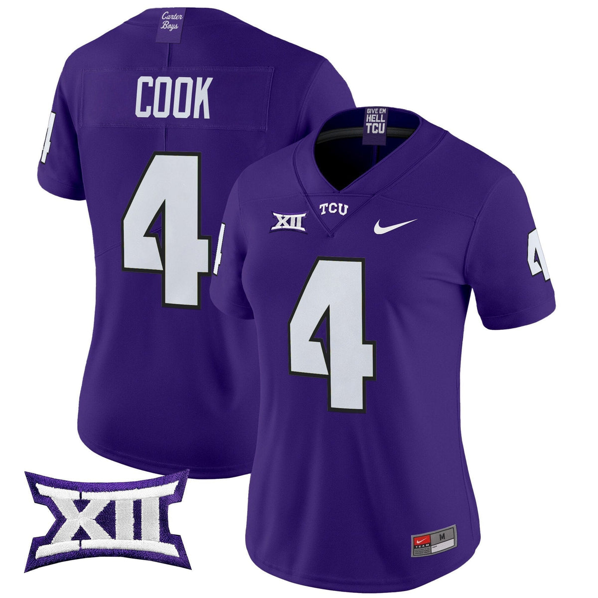 Women's TCU Horned Frogs 2024 Vapor Limited Jersey - All stitched