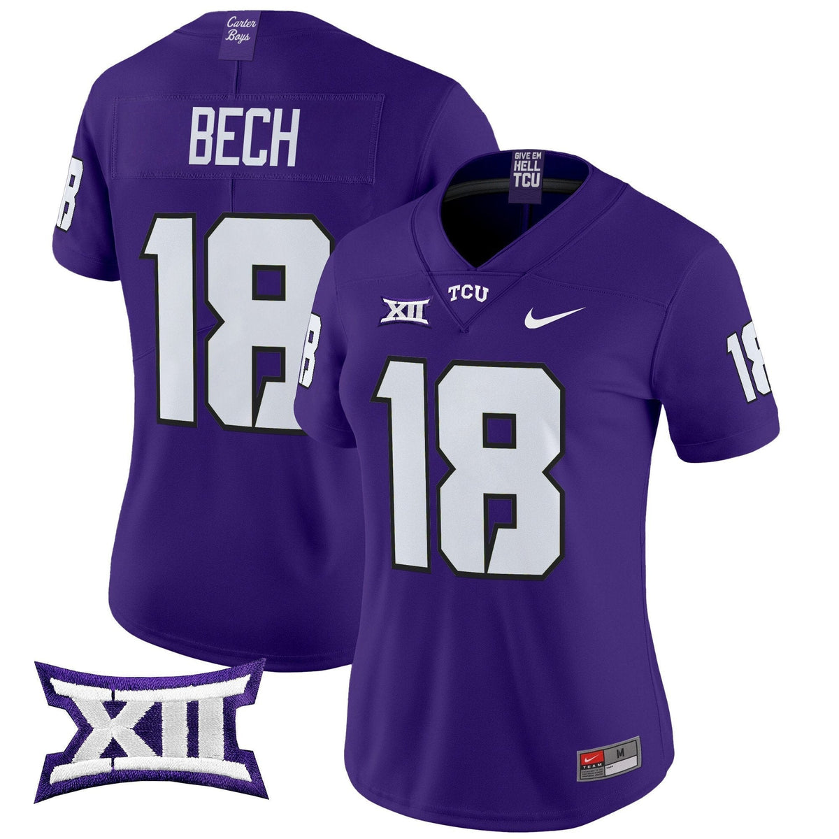 Women's TCU Horned Frogs 2024 Vapor Limited Jersey - All stitched