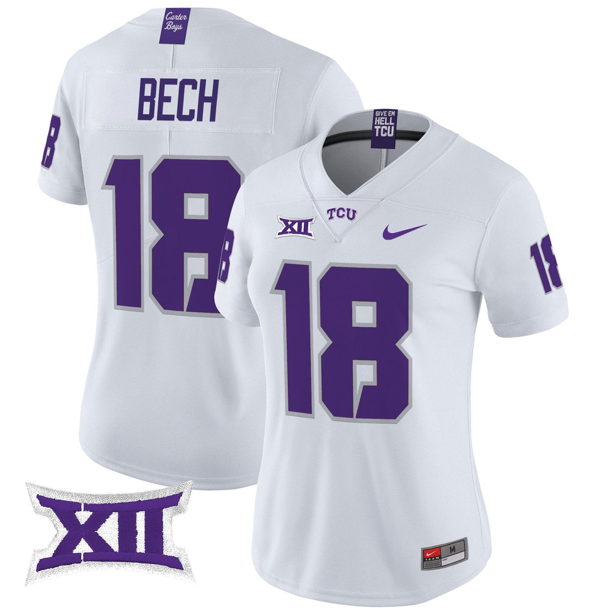 Women's TCU Horned Frogs 2024 Vapor Limited Jersey - All stitched