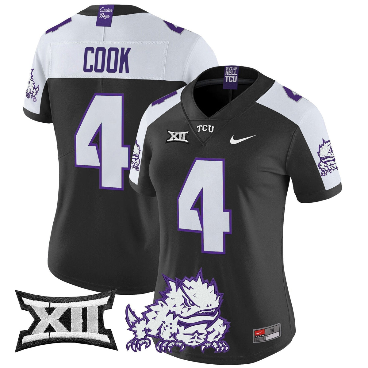 Women's TCU Horned Frogs 2024 Vapor Limited Jersey - All stitched