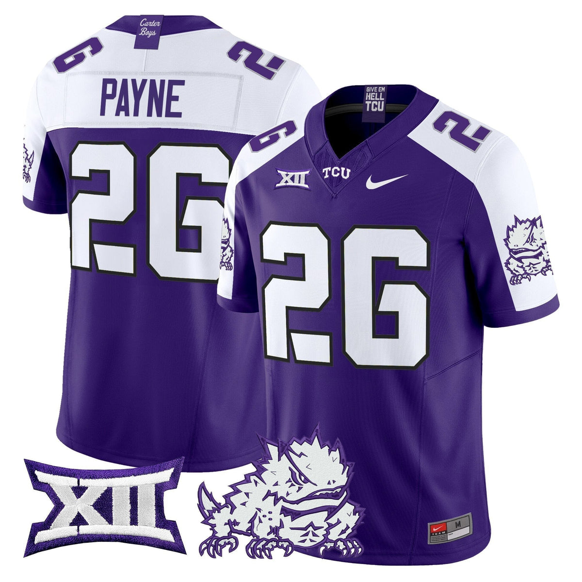 TCU Horned Frogs 2025 Vapor Limited Jersey - All stitched