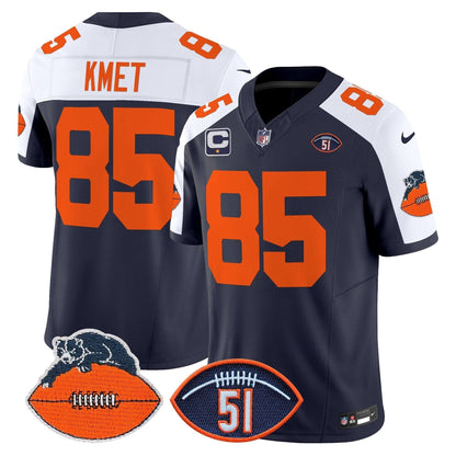 Chicago Bears Dick Butkus Patch Throwback Vapor Limited Jersey - All Stitched