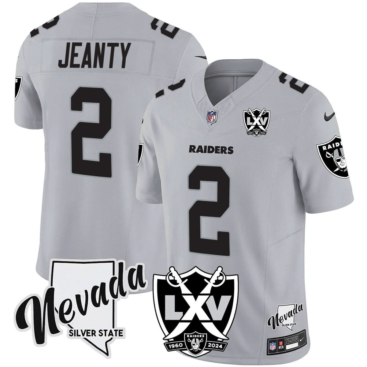 Raiders 2025 Vapor Limited Jersey - 65th Anniversary - All Stitched