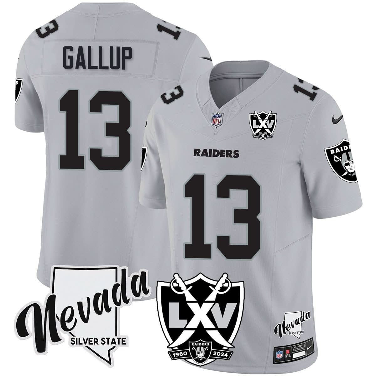Raiders 2025 Vapor Limited Jersey - 65th Anniversary - All Stitched