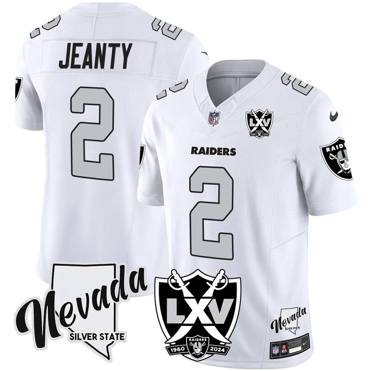 Raiders 2025 Vapor Limited Jersey - 65th Anniversary - All Stitched