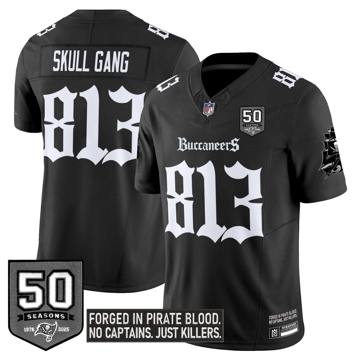 Tampa Bay Buccaneers 'Gothic Pirate Shadows Edition' Limited Jersey - All Stitched