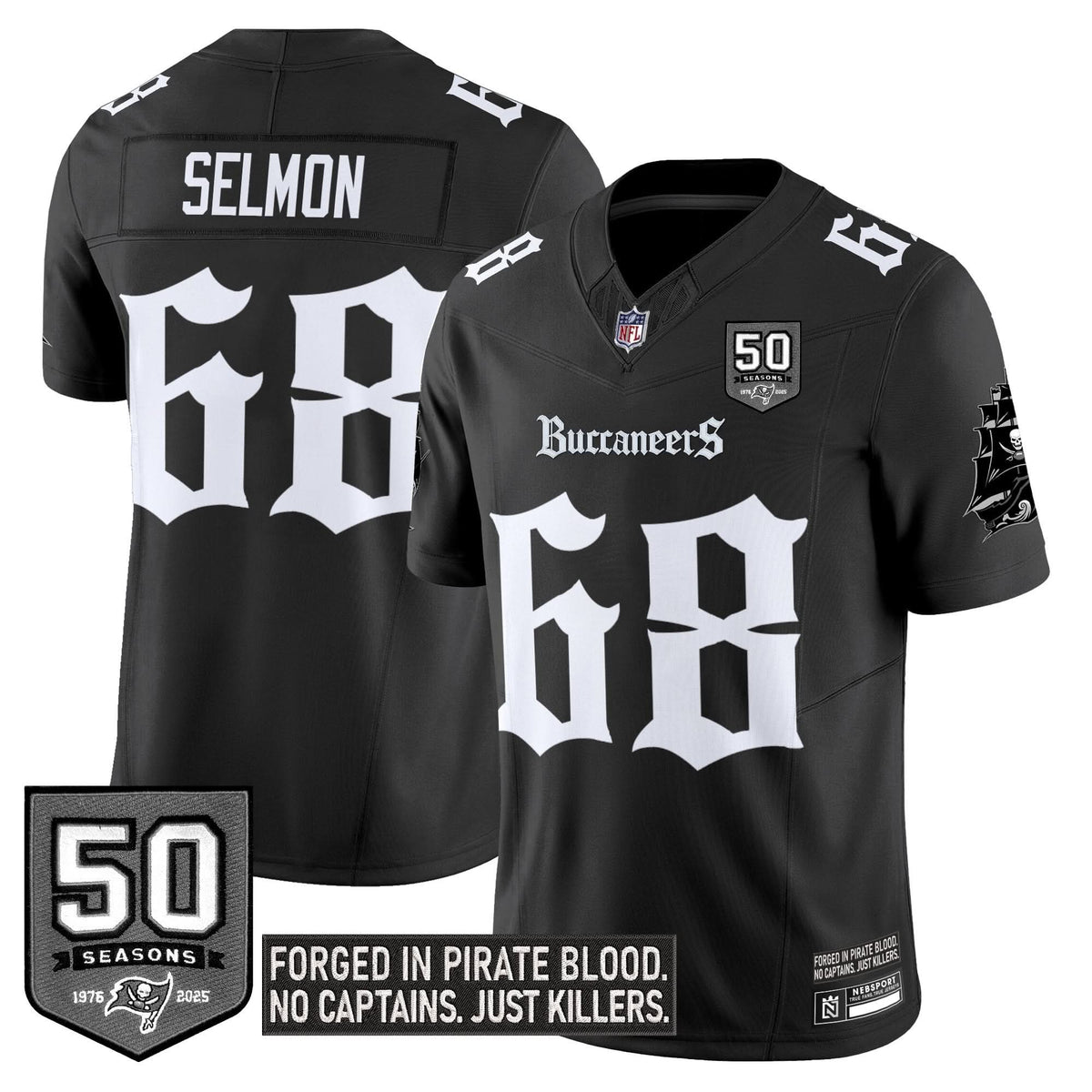Tampa Bay Buccaneers 'Gothic Pirate Shadows Edition' Limited Jersey - All Stitched