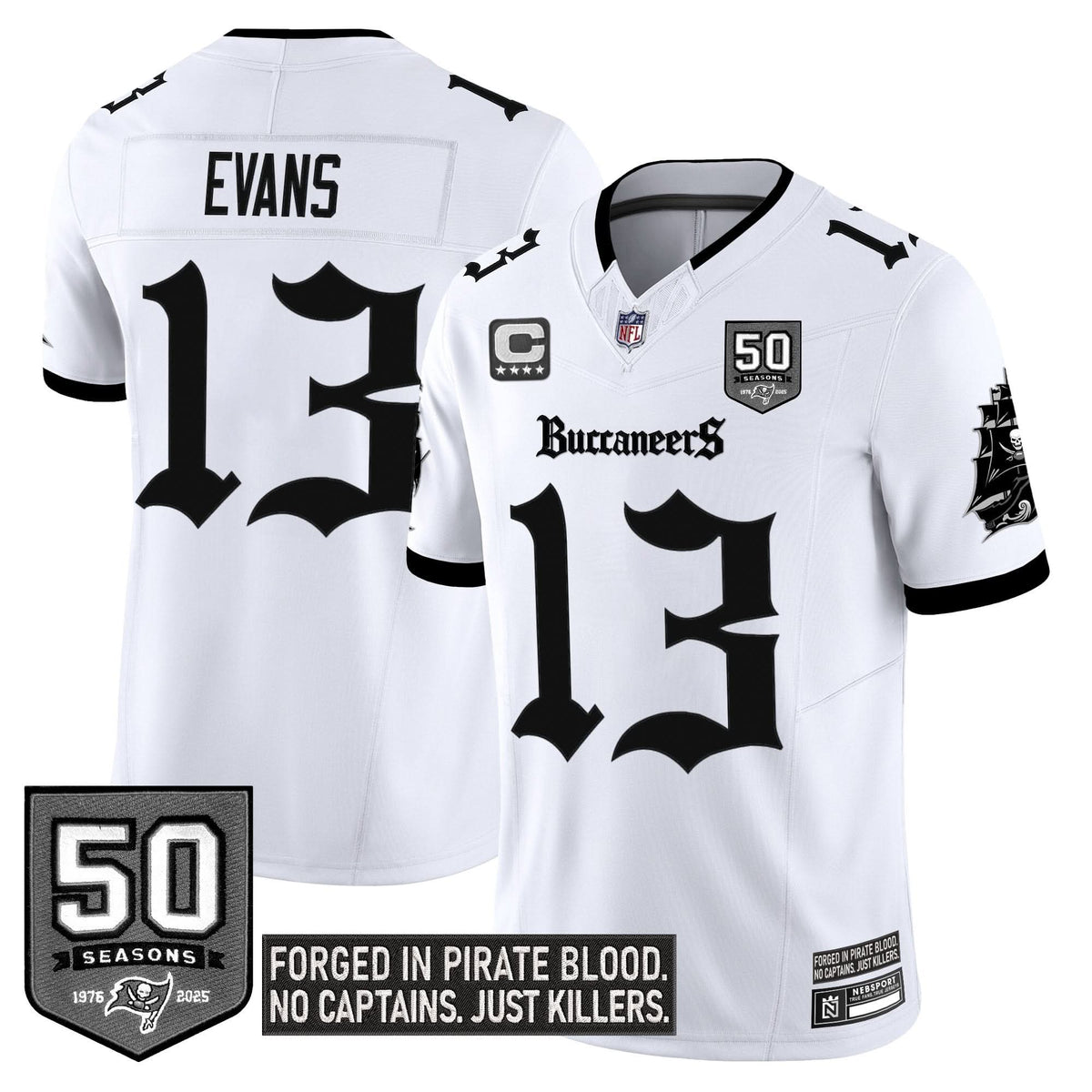 Tampa Bay Buccaneers 'Gothic Pirate Shadows Edition' Limited Jersey - All Stitched