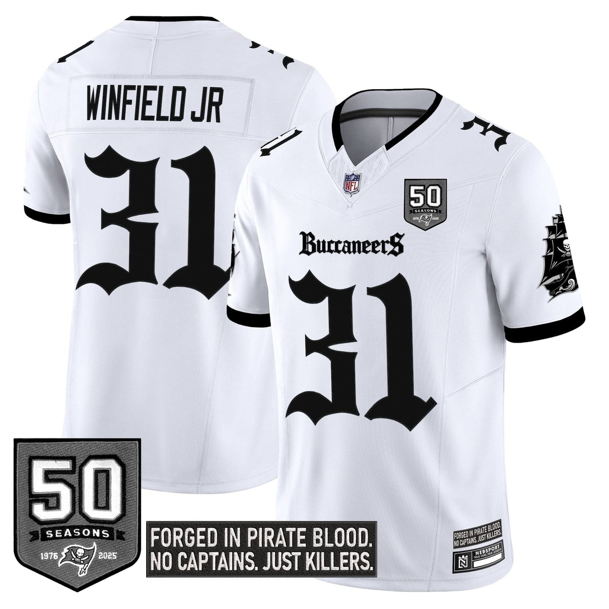 Tampa Bay Buccaneers 'Gothic Pirate Shadows Edition' Limited Jersey - All Stitched