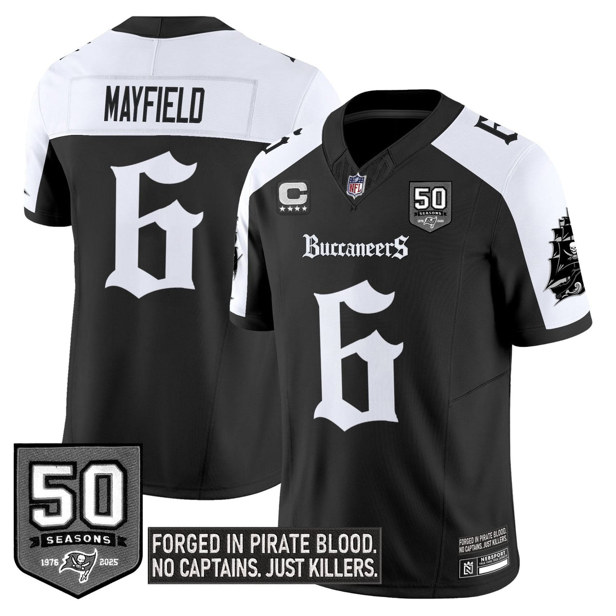 Tampa Bay Buccaneers 'Gothic Pirate Shadows Edition' Limited Jersey - All Stitched