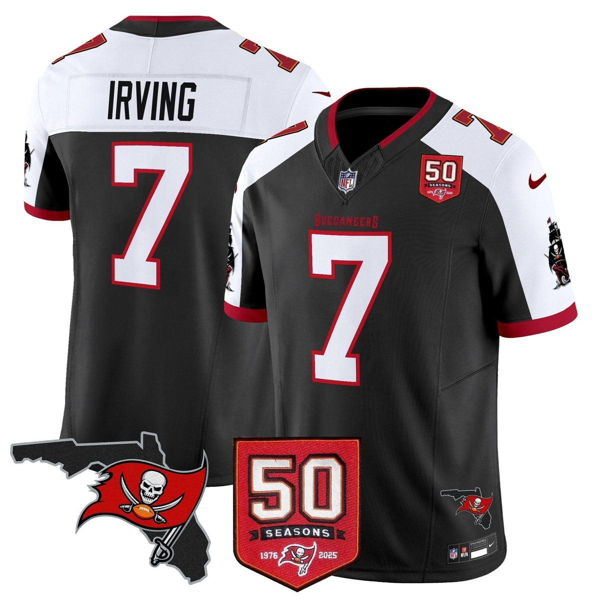 Tampa Bay Buccaneers 50th Season Patch Vapor Limited Jersey - All Stitched