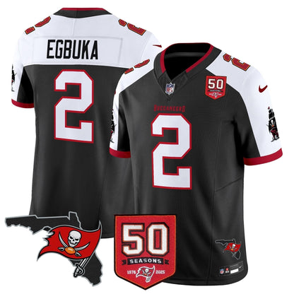 Tampa Bay Buccaneers 50th Season Patch Vapor Limited Jersey - All Stitched