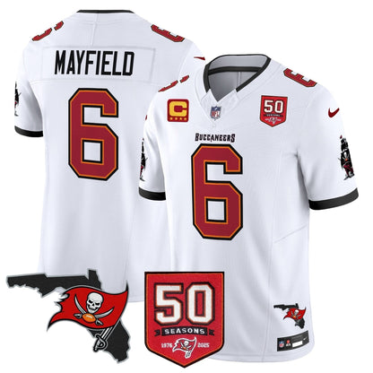 Tampa Bay Buccaneers 50th Season Patch Vapor Limited Jersey - All Stitched