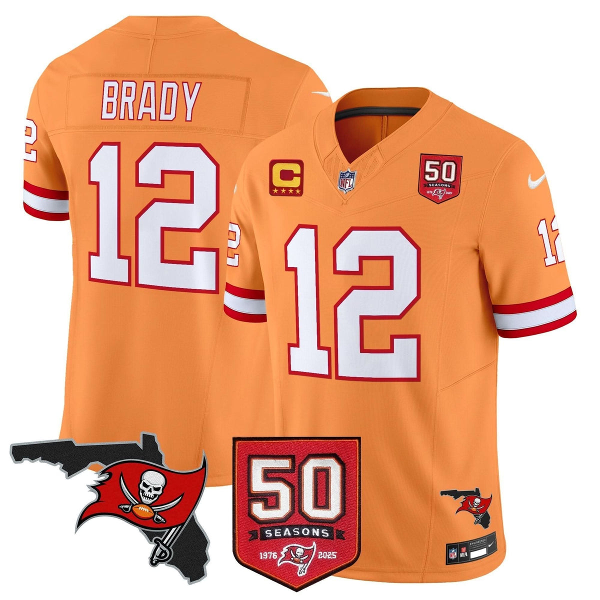 Tampa Bay Buccaneers 50th Season Patch Vapor Limited Jersey - All Stitched