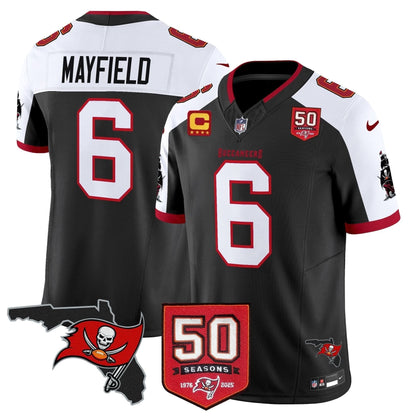 Tampa Bay Buccaneers 50th Season Patch Vapor Limited Jersey - All Stitched