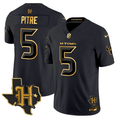 Houston Texans 2024 Texas Patch Gold Vapor Limited Jersey - All Stitched