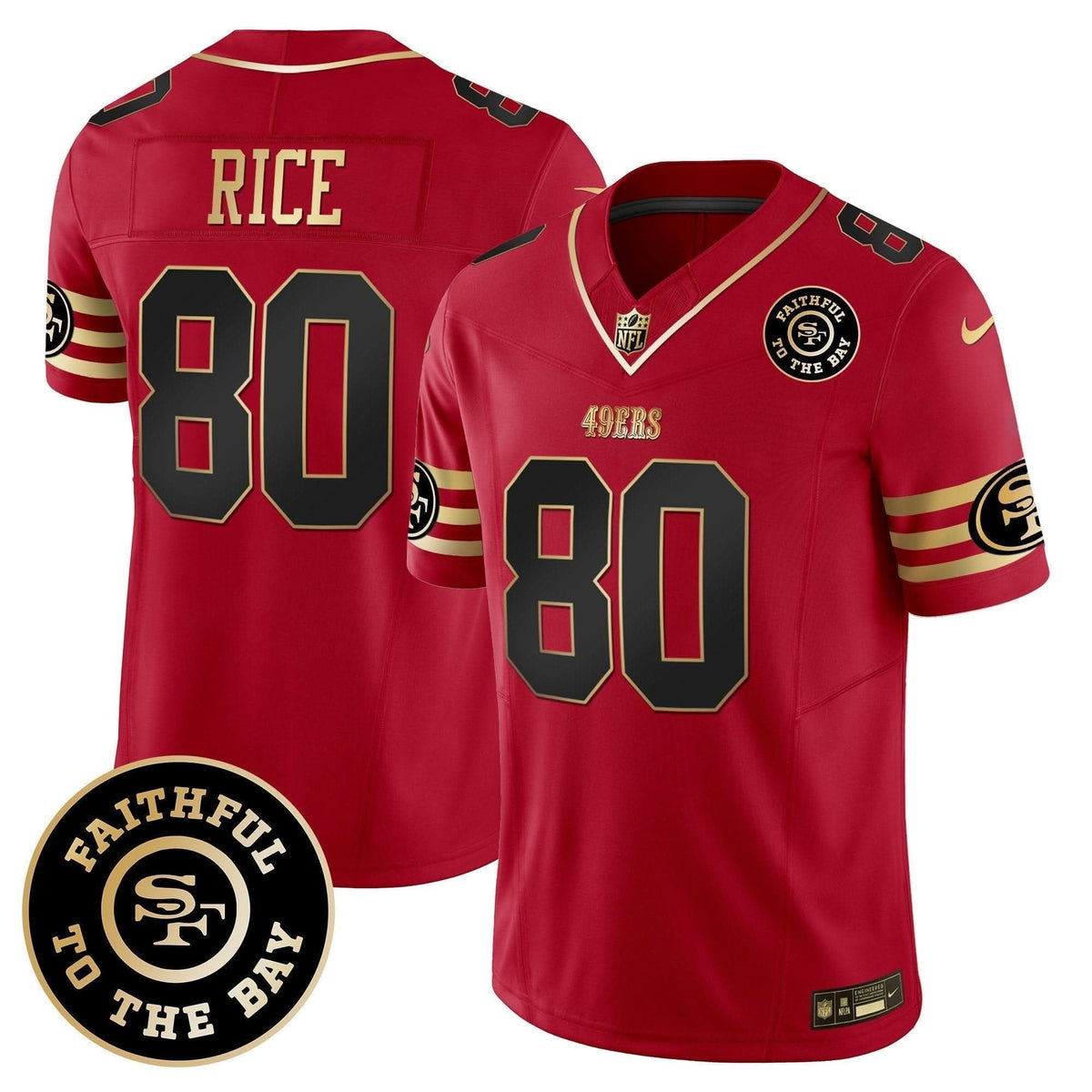49ers Faithful To The Bay Patch Vapor Limited Jersey V6 - All Stitched