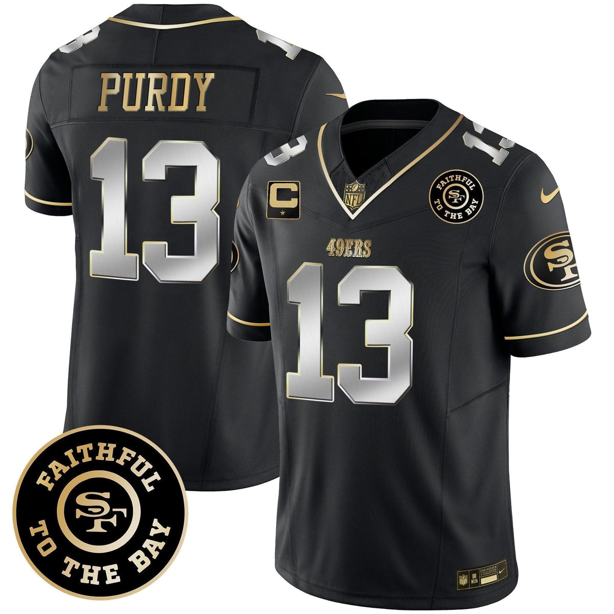 49ers Faithful To The Bay Patch Vapor Limited Jersey V6 - All Stitched