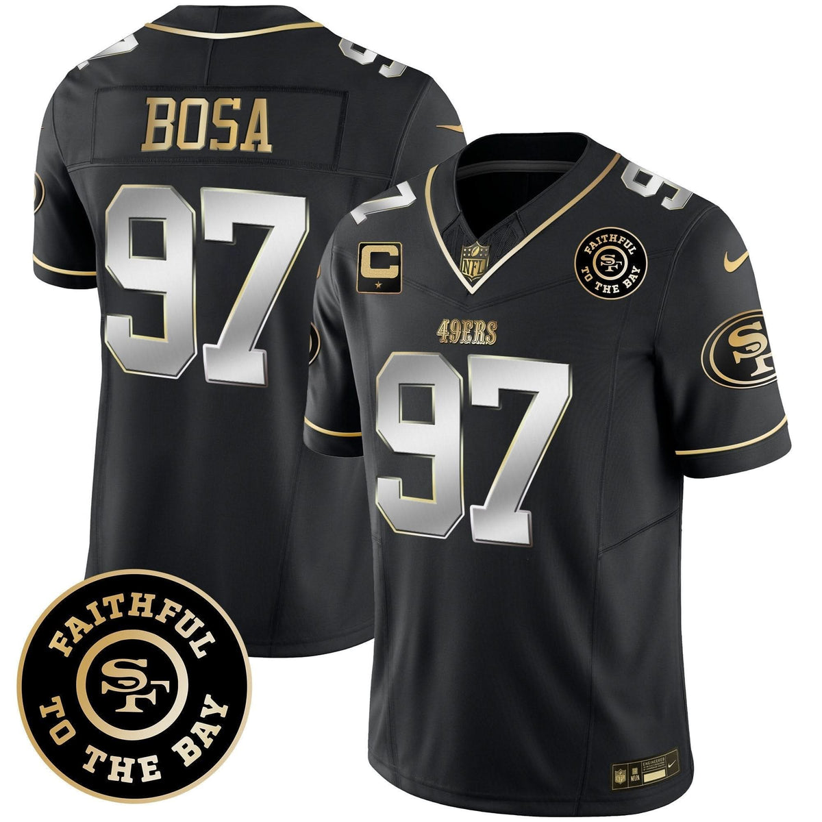 49ers Faithful To The Bay Patch Vapor Limited Jersey V6 - All Stitched