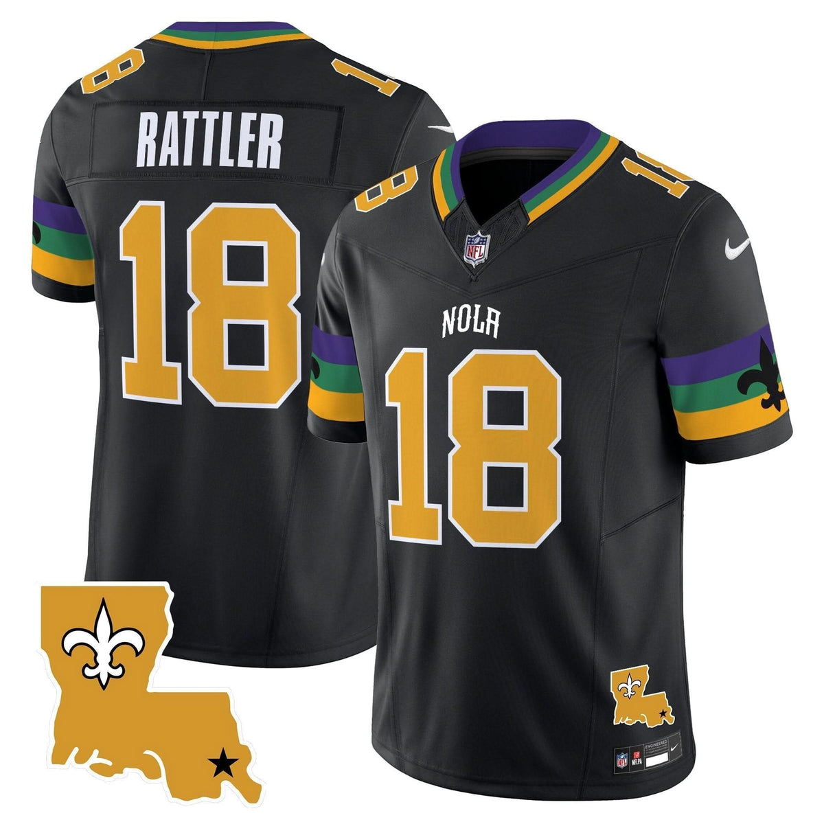 Saints 2024 New Orleans City Vapor Limited Jersey - All Stitched