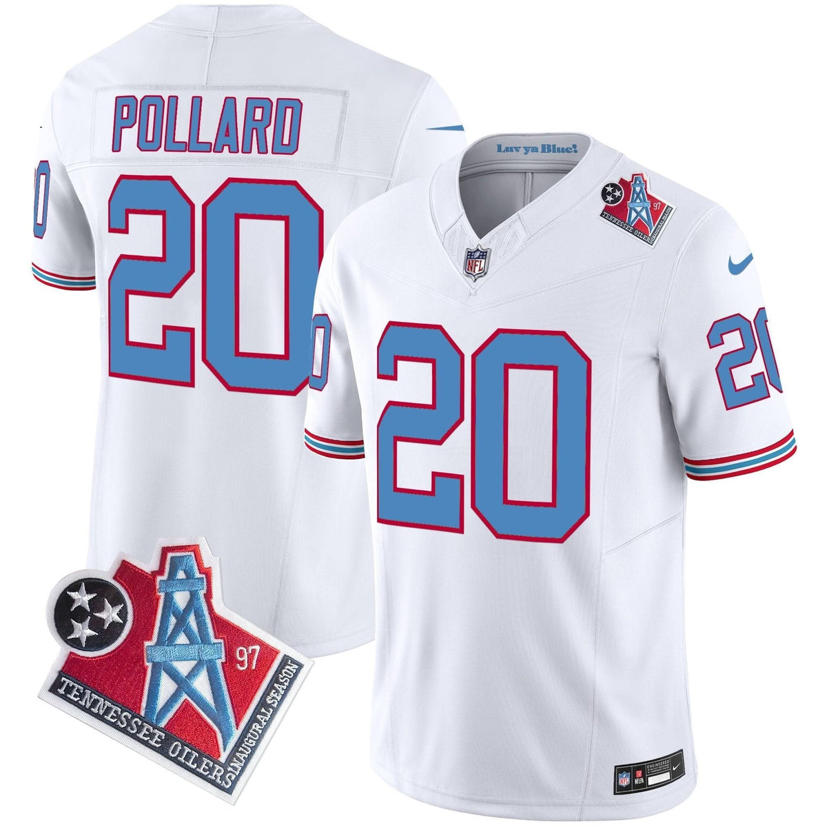 Titans 1997 Throwback Vapor Limited Jersey - All Stitched