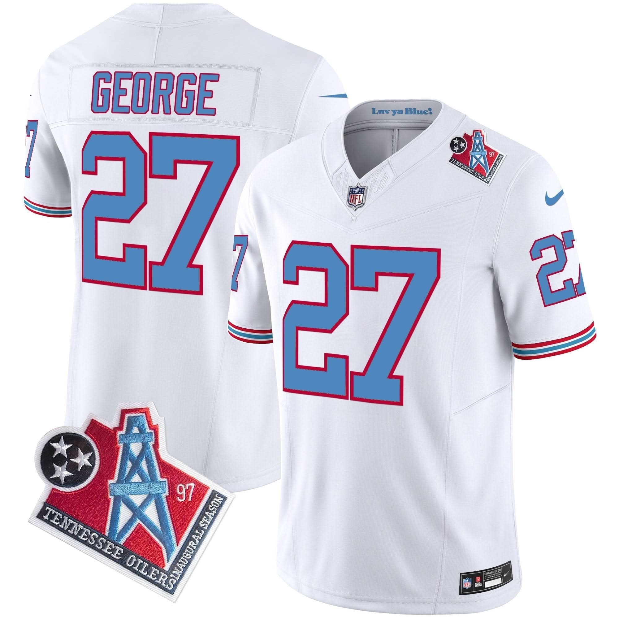 Titans 1997 Throwback Vapor Limited Jersey - All Stitched