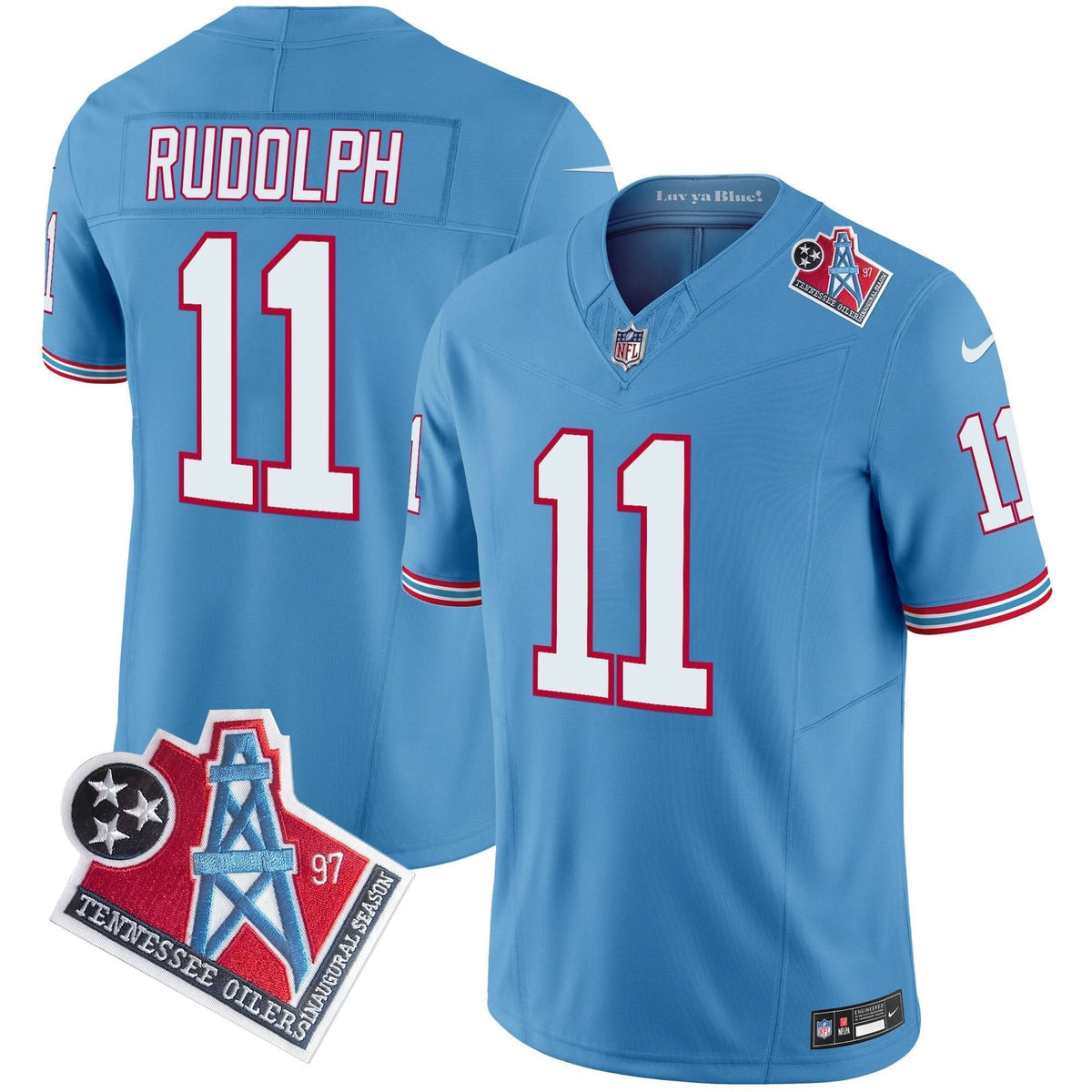 Titans 1997 Throwback Vapor Limited Jersey - All Stitched