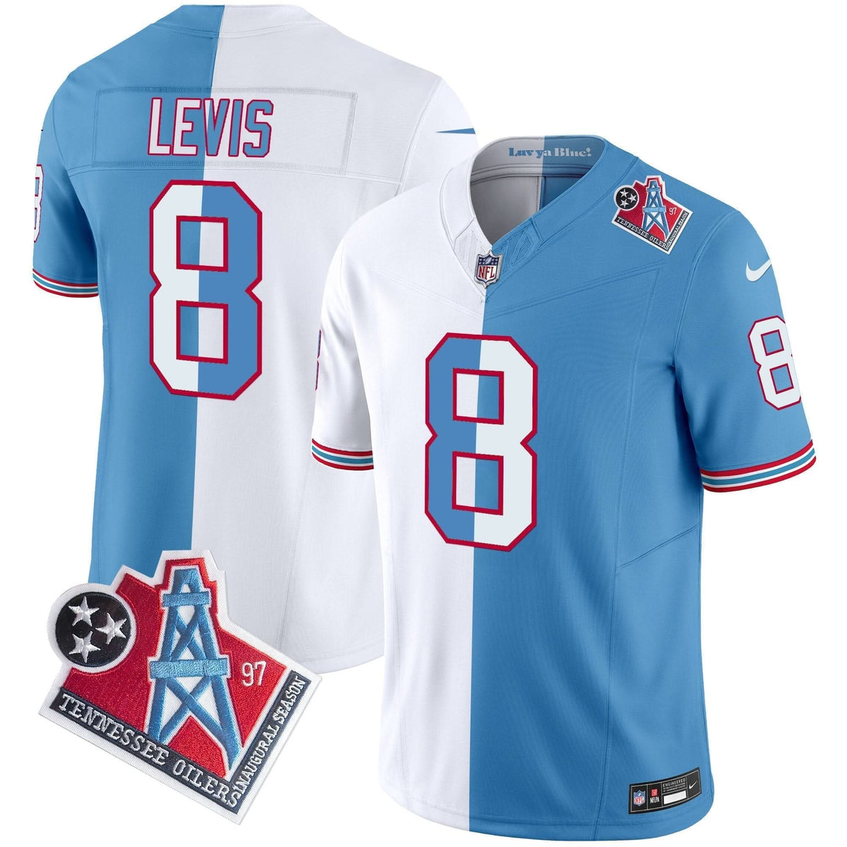 Titans 1997 Throwback Vapor Limited Jersey - All Stitched