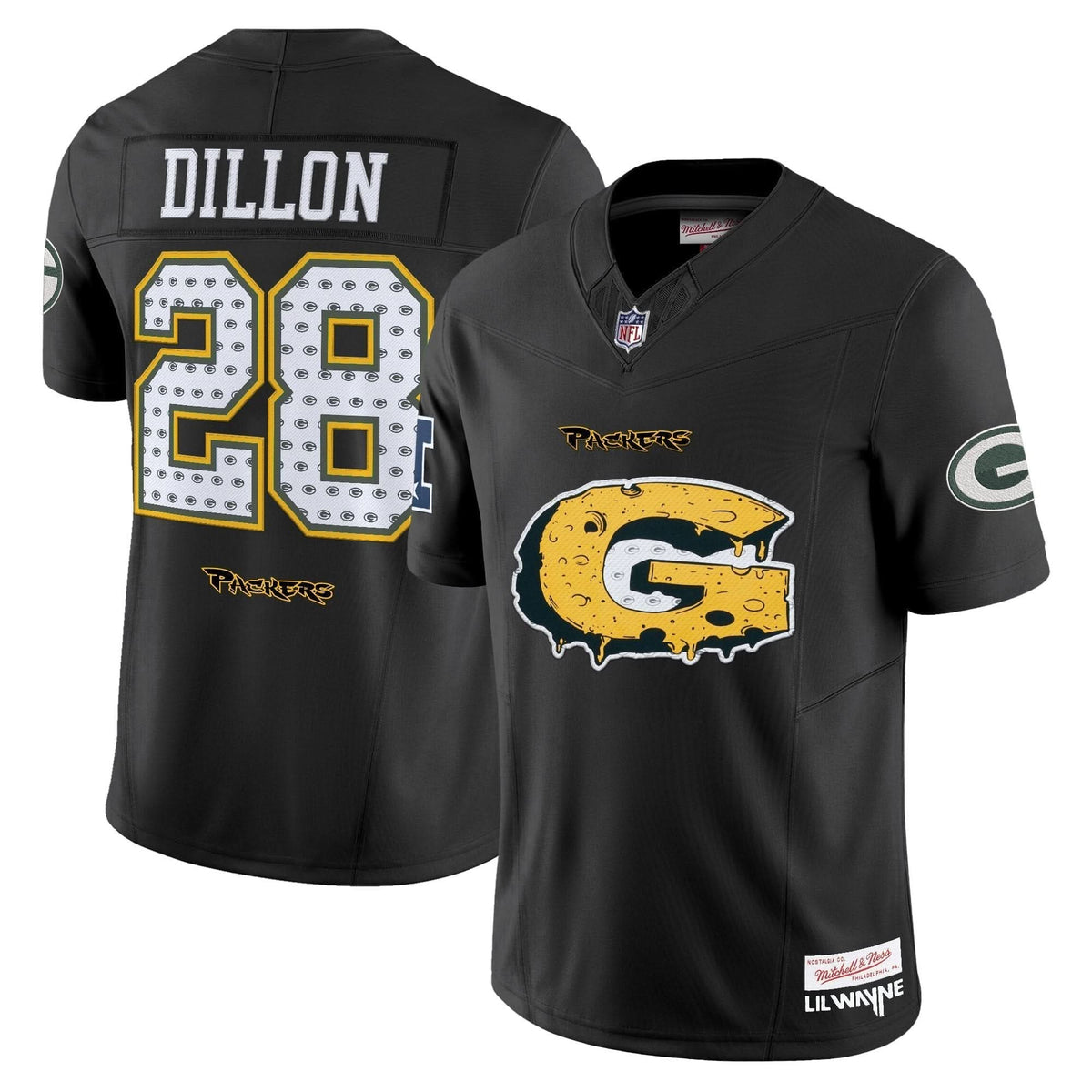 Green Bay Packers 'Cheesehead' x 'Tha Carter VI' Style Vapor Limited Jersey - All Stitched