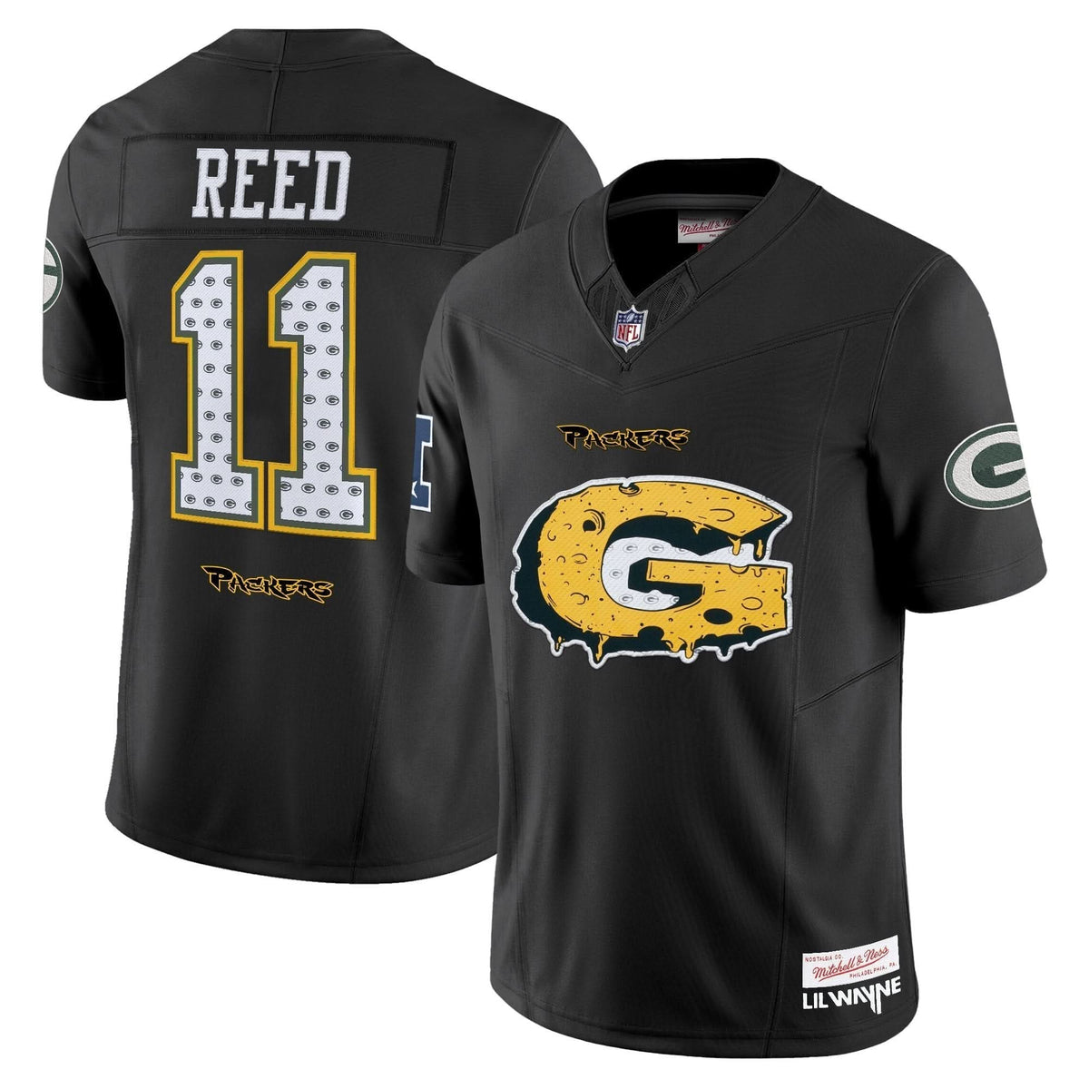 Green Bay Packers 'Cheesehead' x 'Tha Carter VI' Style Vapor Limited Jersey - All Stitched