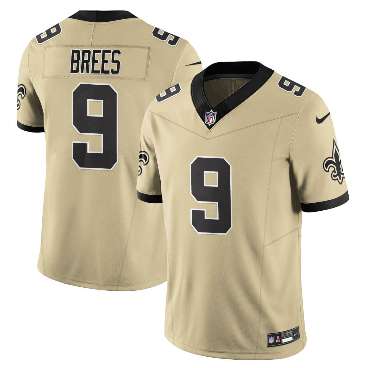 New Orleans Saints Golds Alternate Vapor Limited Jersey - All Stitched