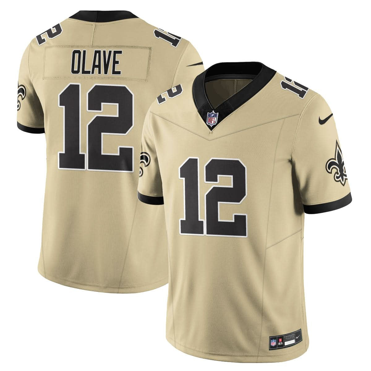 New Orleans Saints Golds Alternate Vapor Limited Jersey - All Stitched