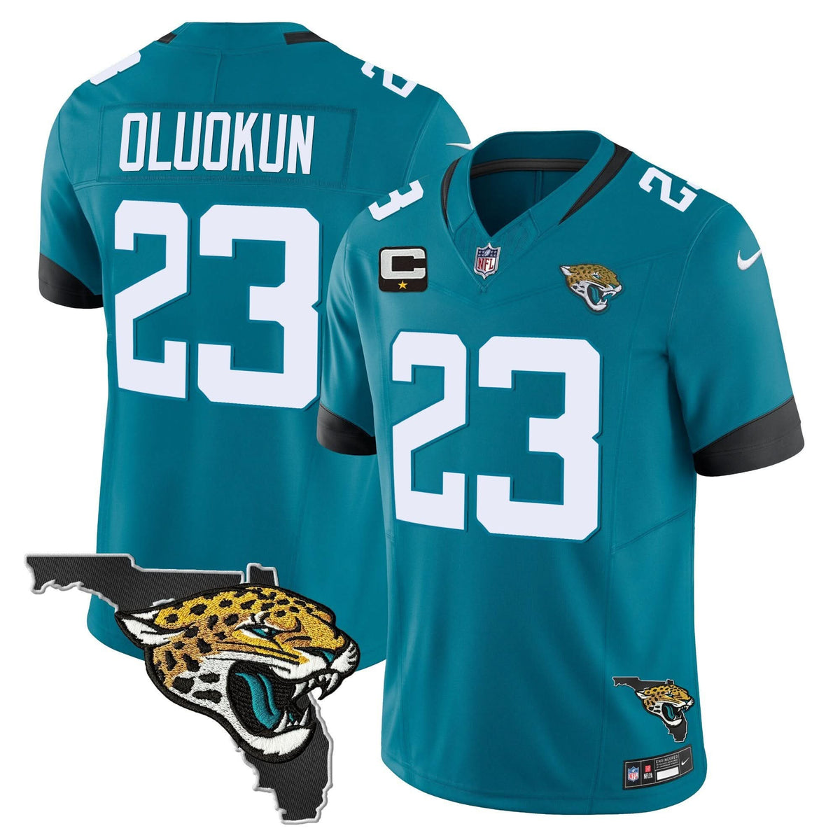 Jacksonville Jaguars Florida Patch Vapor Jersey - All Stitched