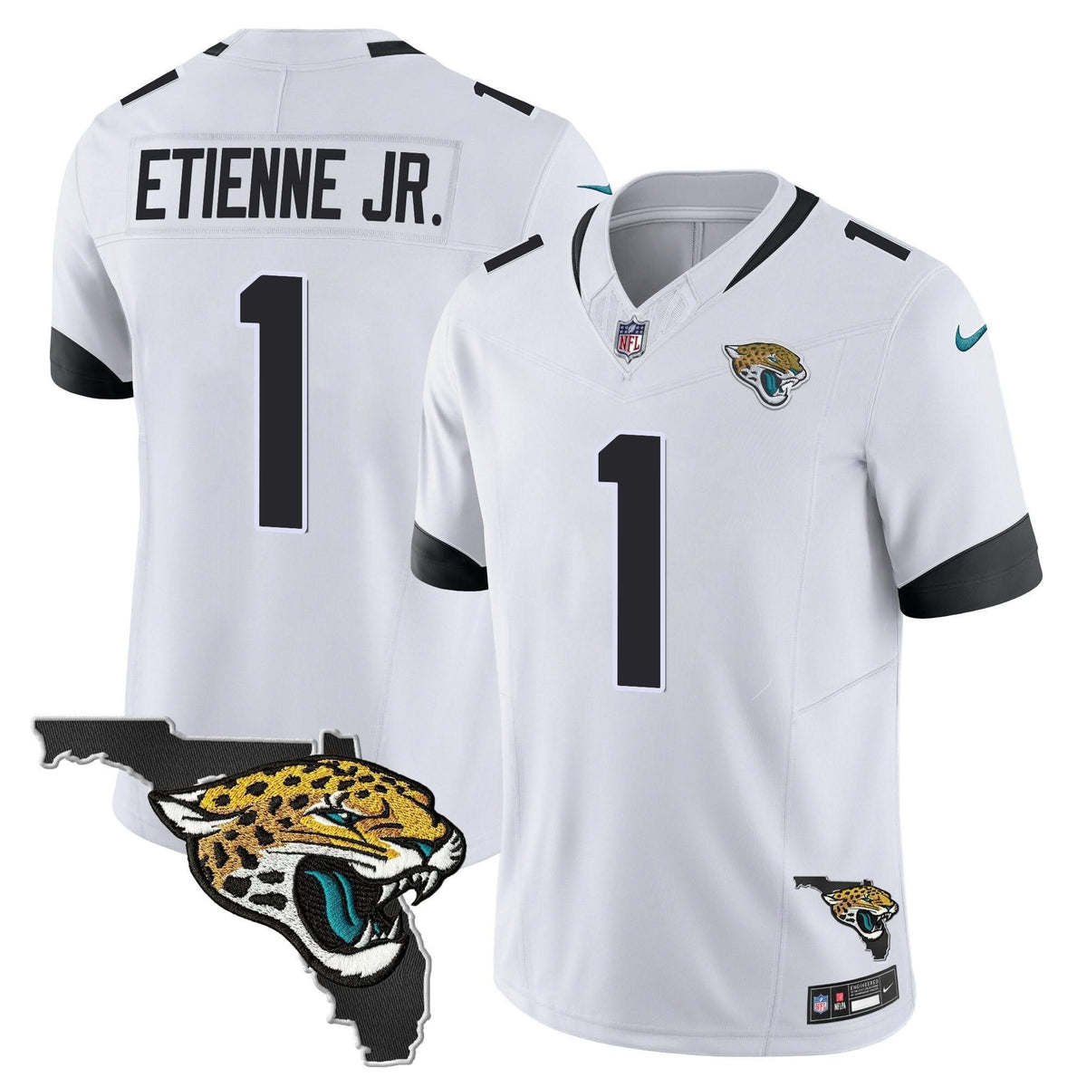 Jacksonville Jaguars Florida Patch Vapor Jersey - All Stitched