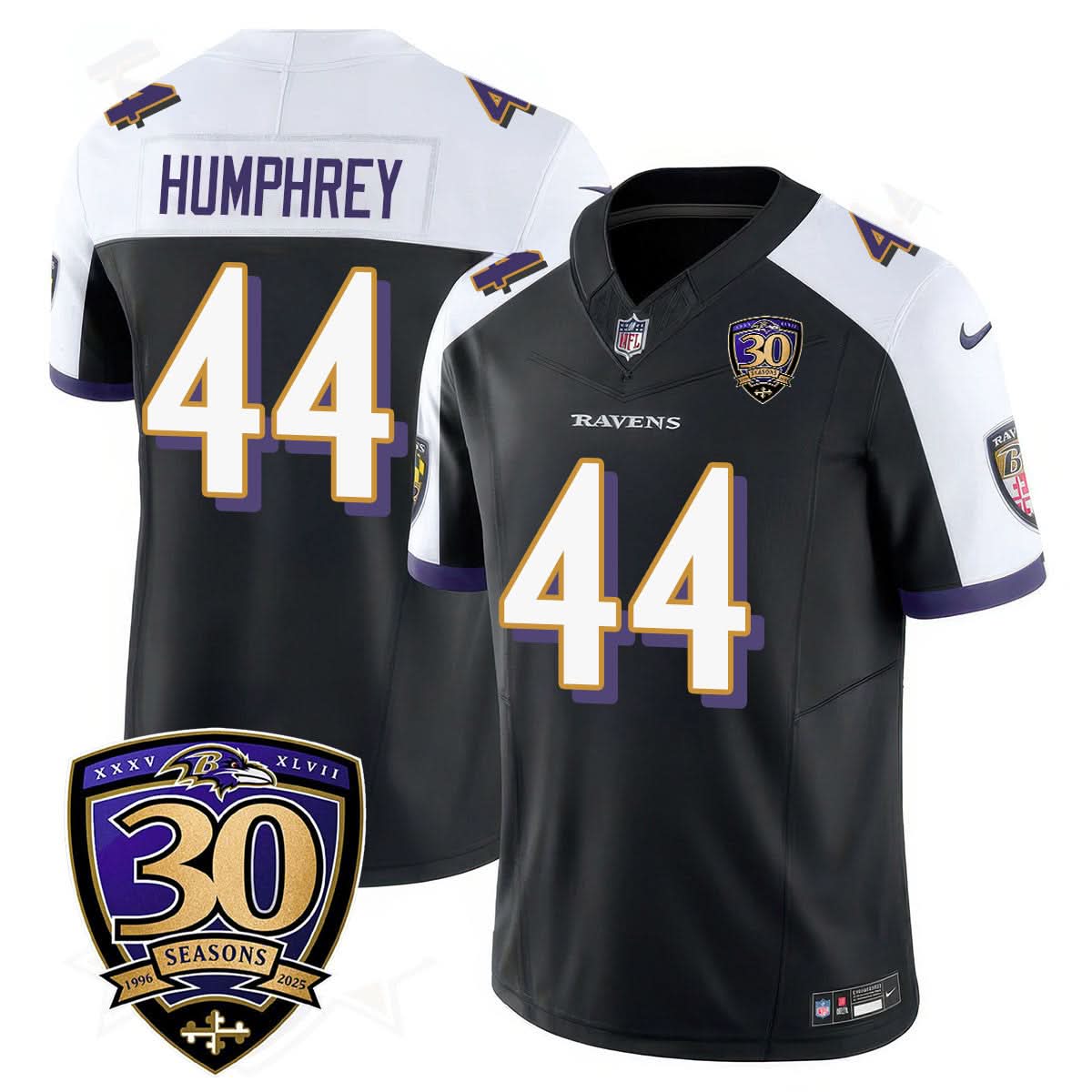 Baltimore Ravens Limited 30th Season Jersey - All Stitched